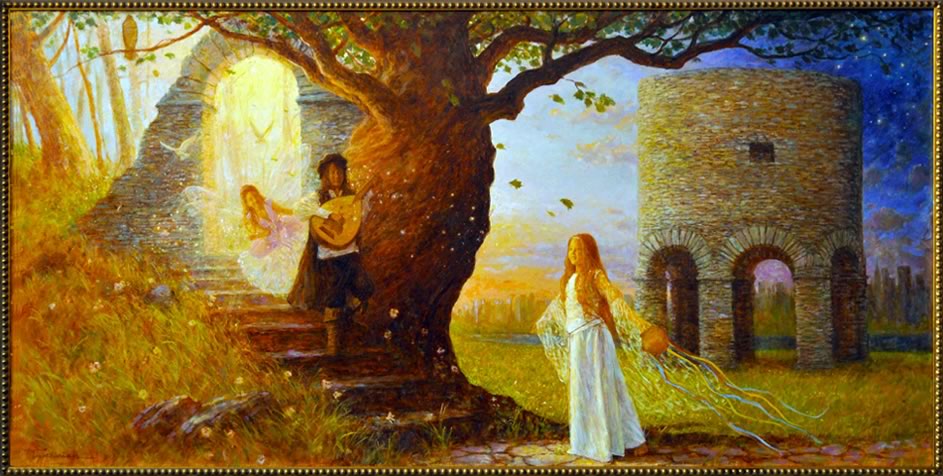 Return of the Troubadour Painting